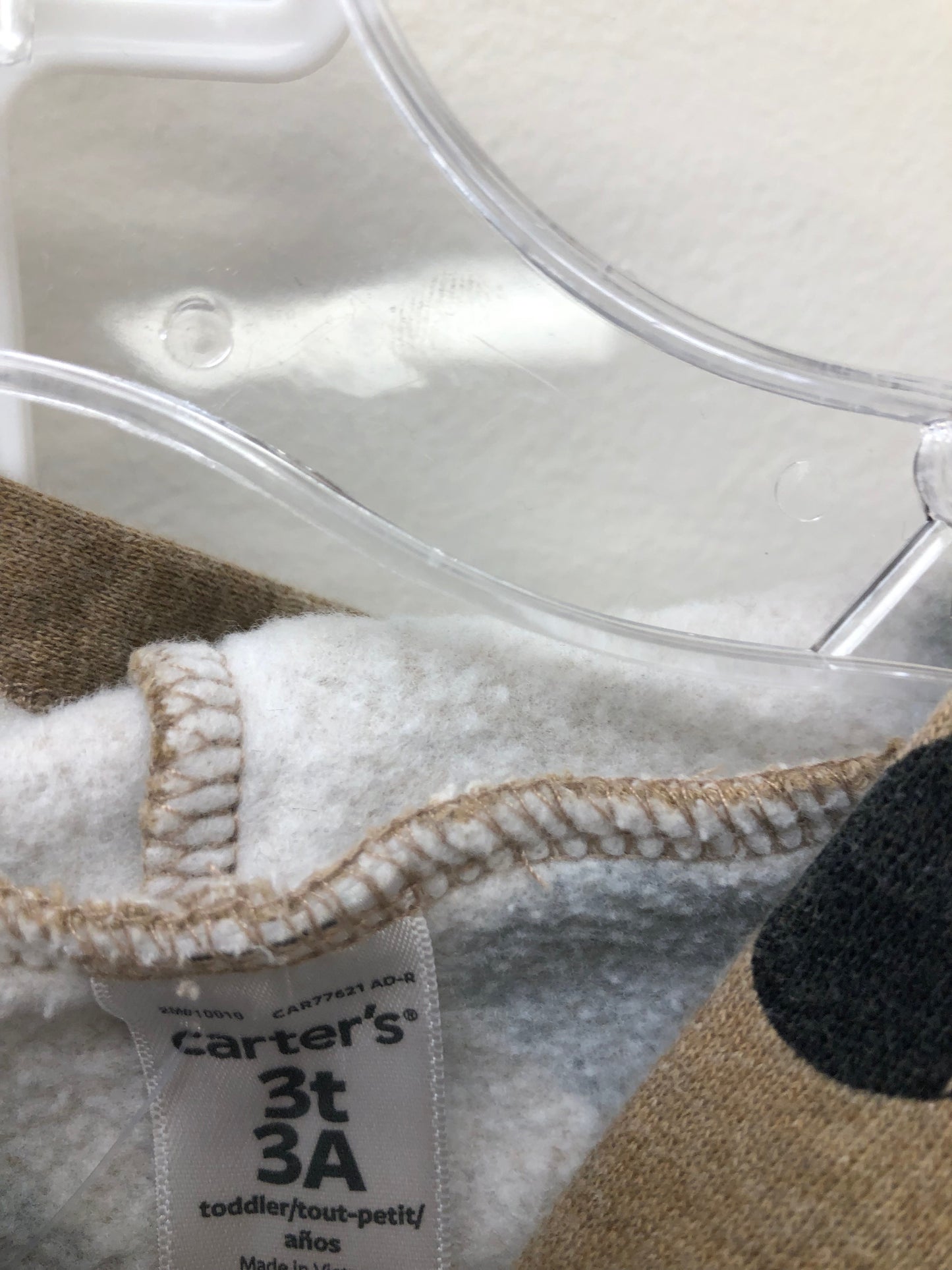 3T Carter's brown hearts 2 PC Ensembles