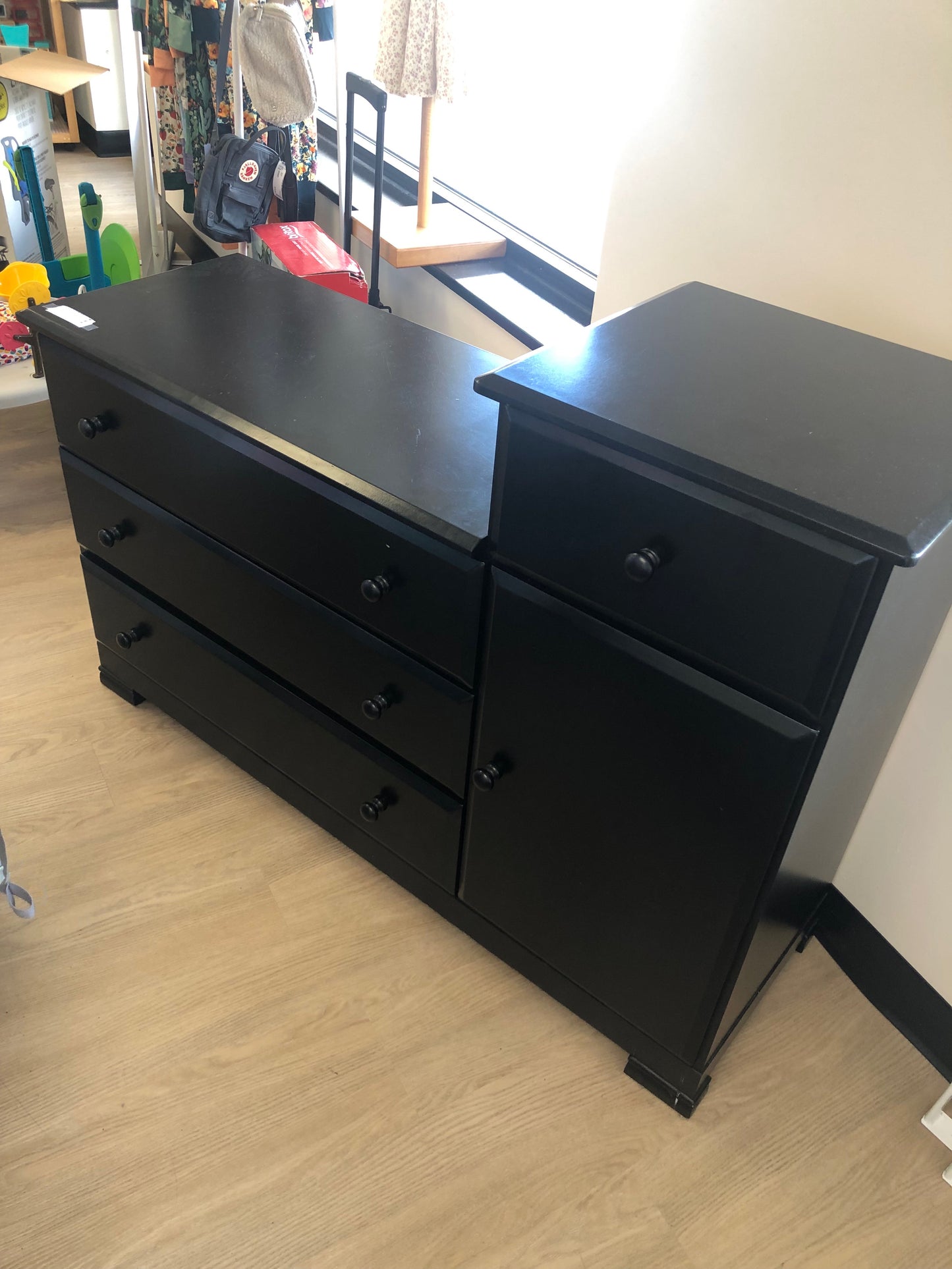 Black changing table/Dresser