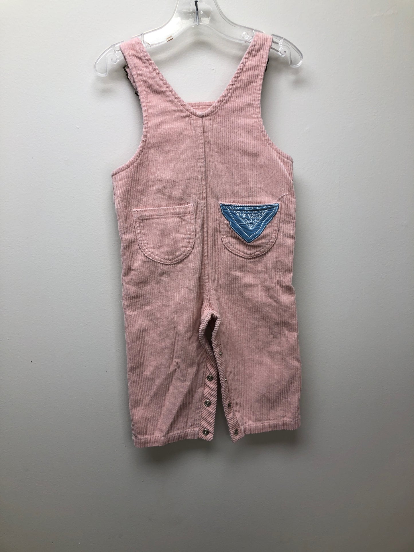 12 months Angel Dear pink corduroy Overalls