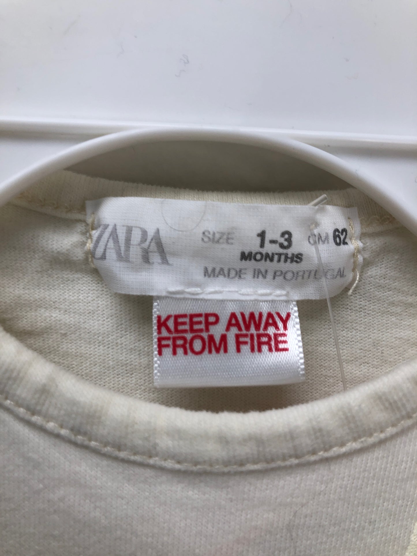 1-3 Months Zara cream stars Shirt