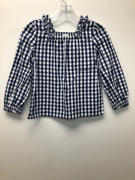 8 Crewcuts navy checkered Shirt