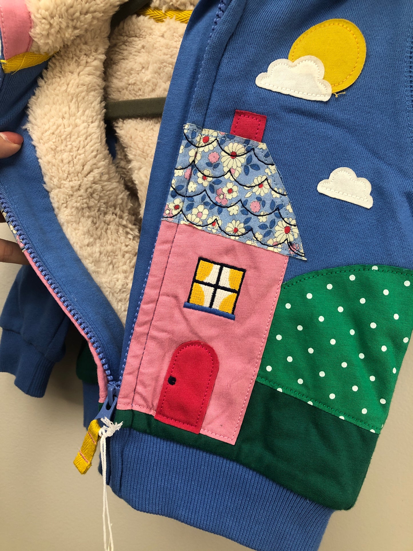 6-12 Months Baby Boden blue house Sweatshirt