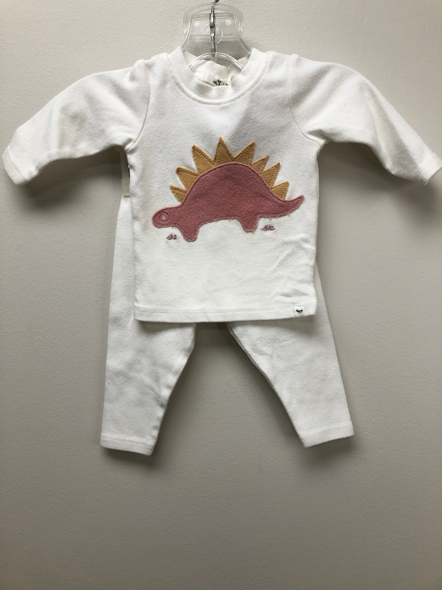 Newborn Oh Baby! white dinosaur 2 PC Ensembles