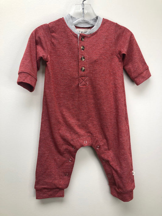 0-3m Me & Henry red stripe 1 PC Ensemble