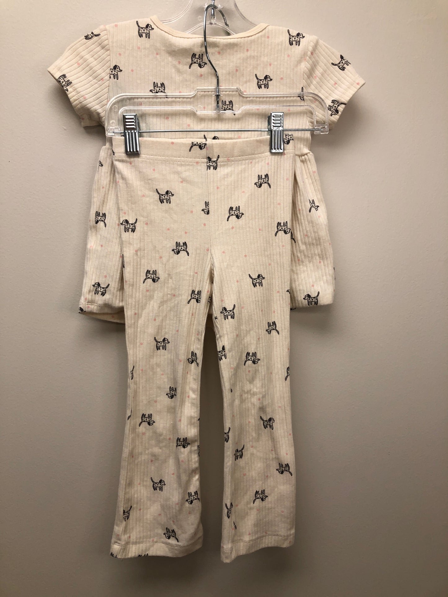 4 Carter's white Dogs 2 PC Ensembles