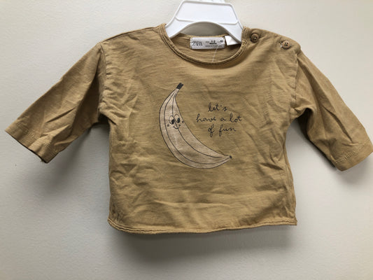 1-3 Months Zara mustard bananas Shirt