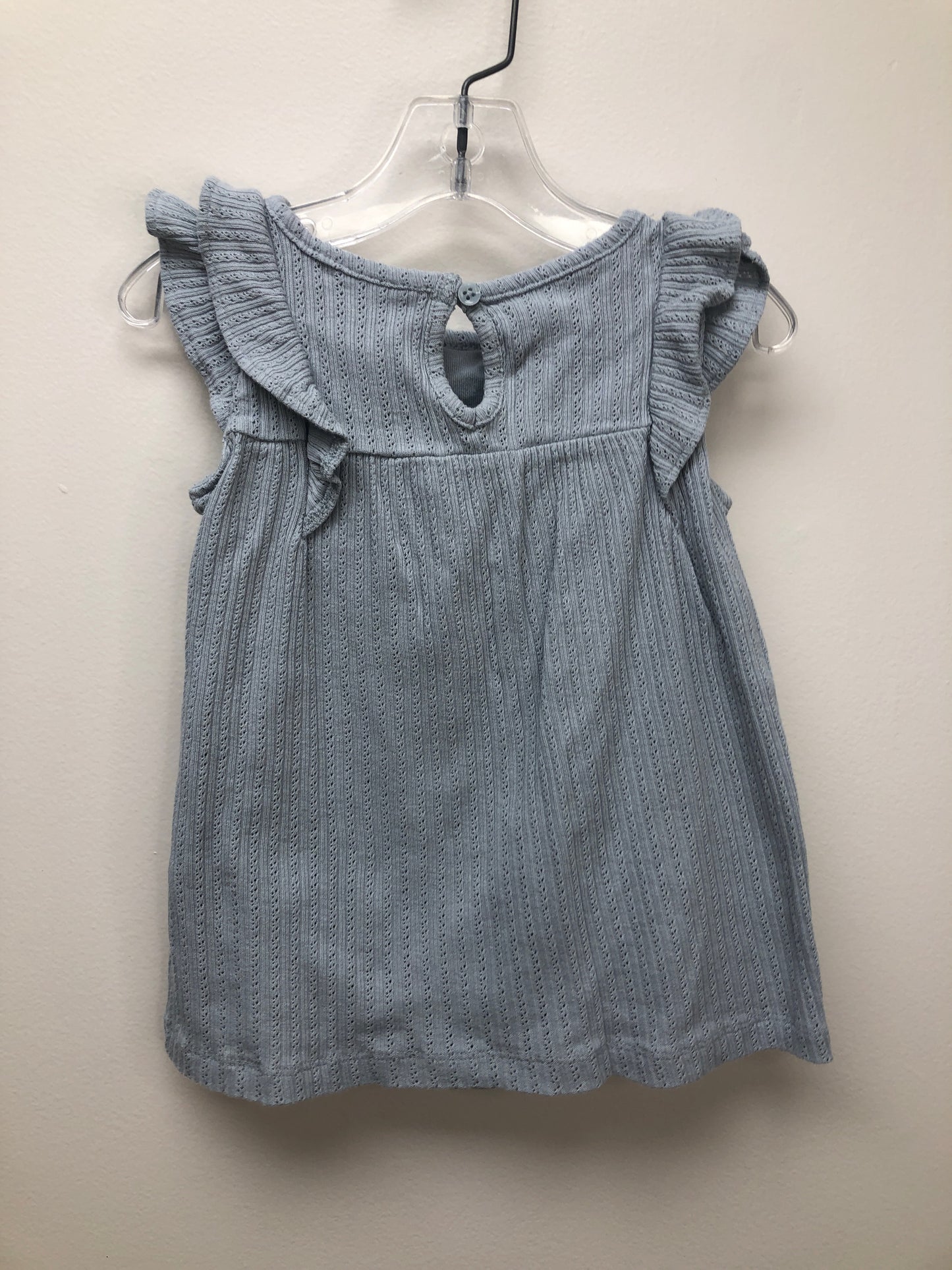 12 Months Little Planet blue pointelle Romper