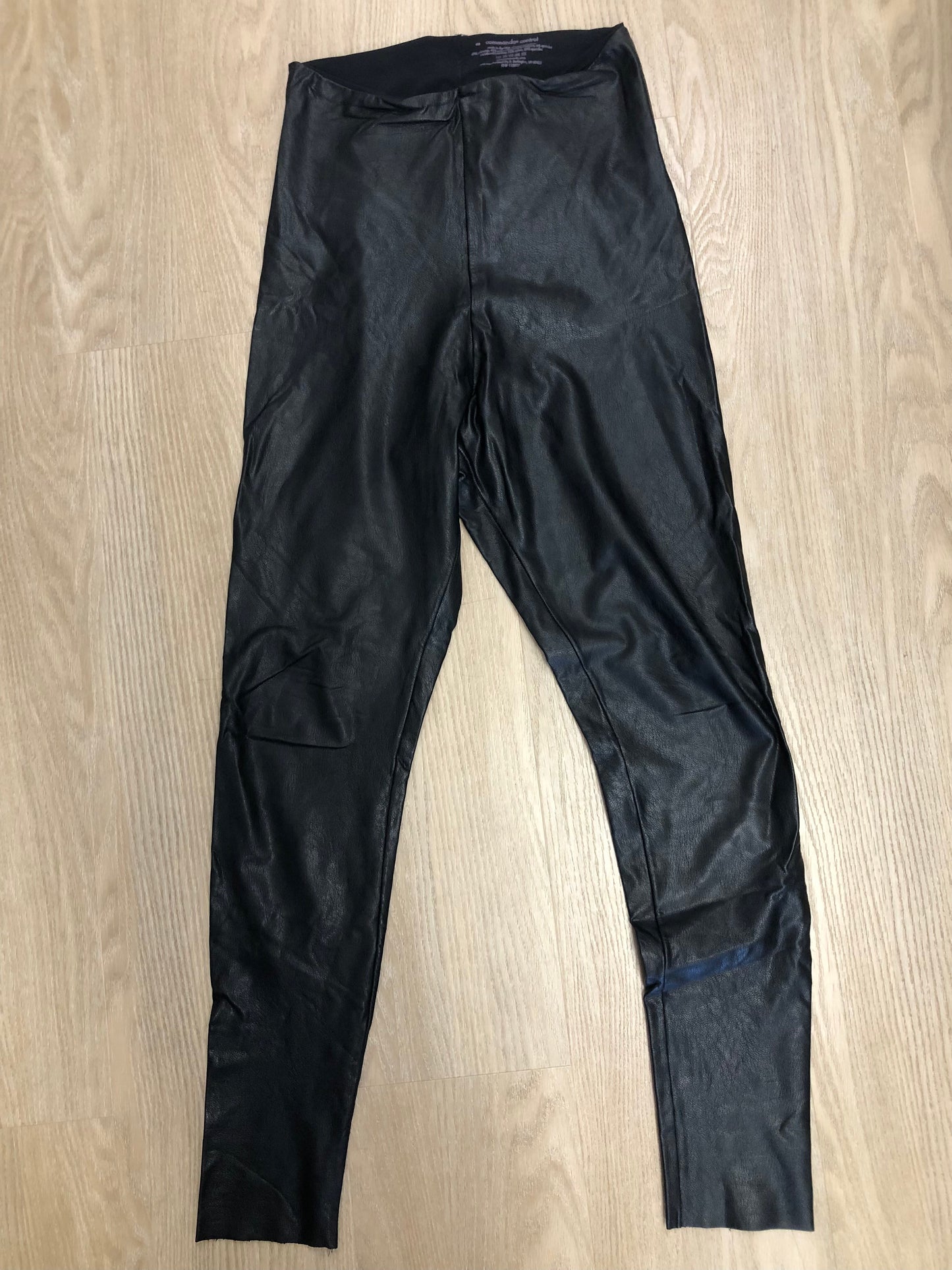 Child Size Medium black pleather Leggings