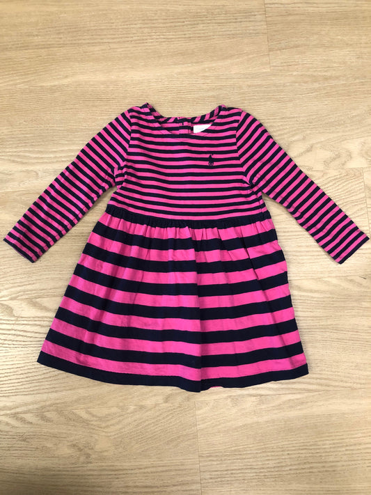 Ralph Lauren Child Size 24 Months pink stripe Dress