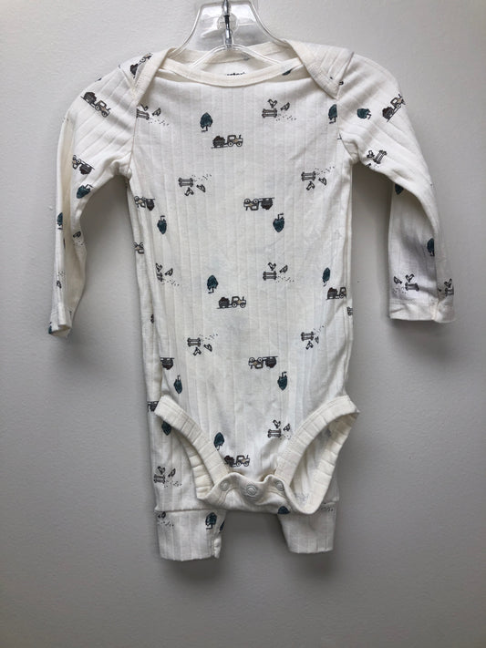 12m Carter's white farm animals Pajamas