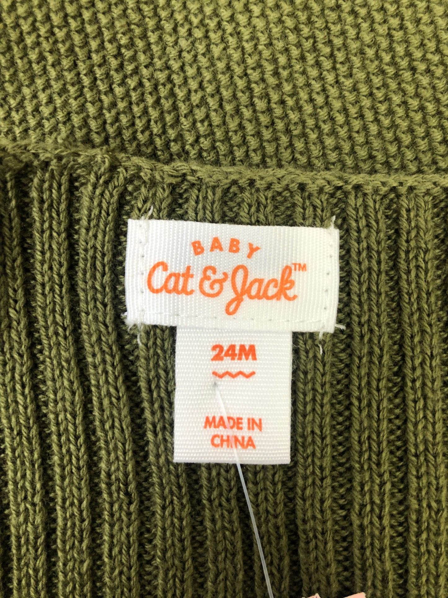 24m Cat & Jack green sweater Romper