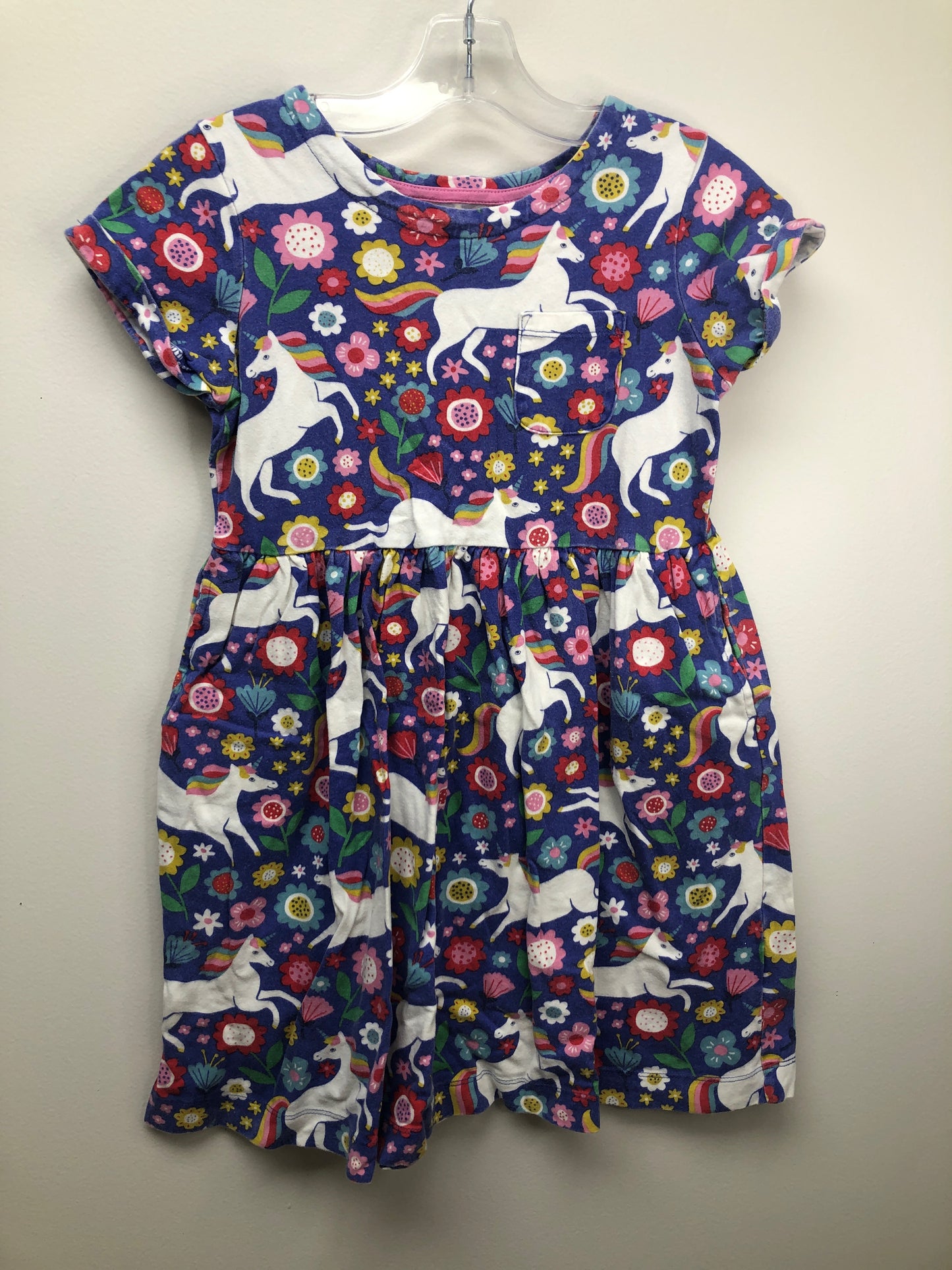 8/9 Boden blue unicorn Dress