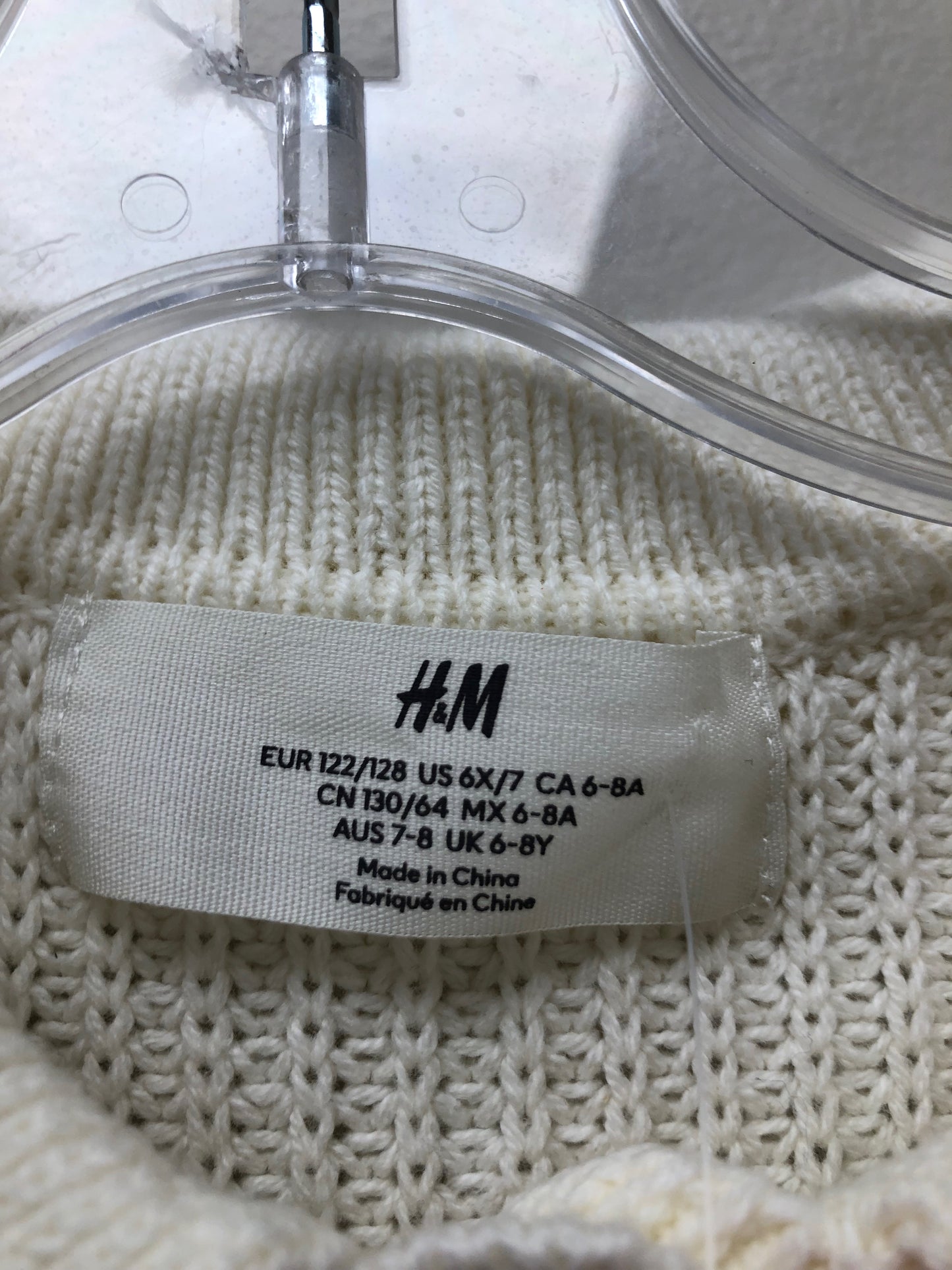 6/7 H&M Cream knit Sweater