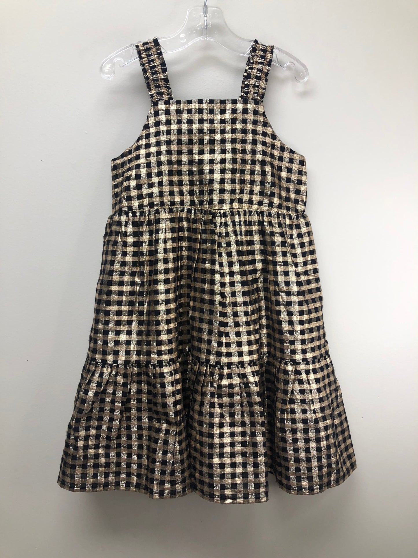 6/7 Crewcuts Gold checkered Dress