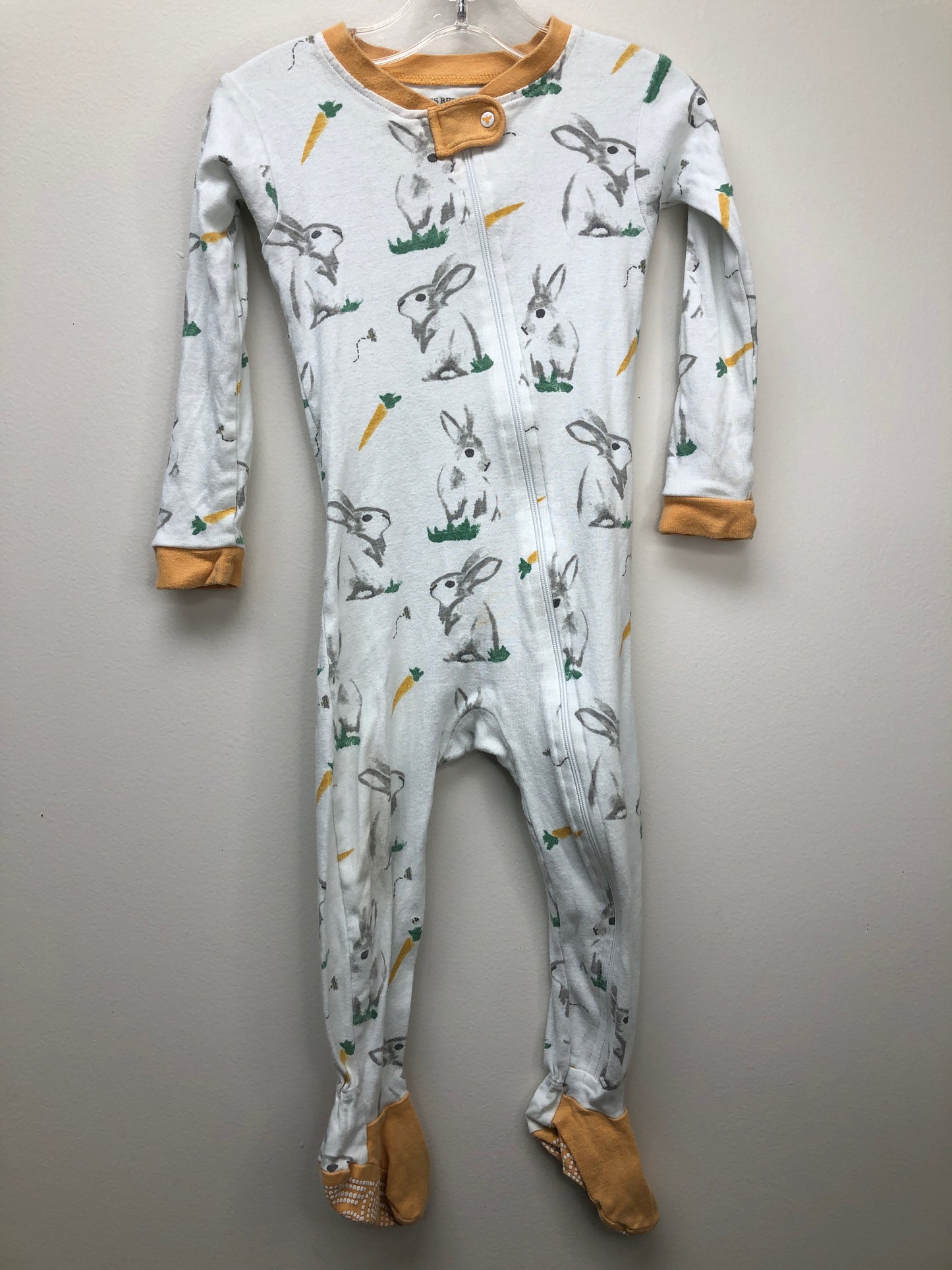 24 Months Burts Bees Baby white bunny Pajamas