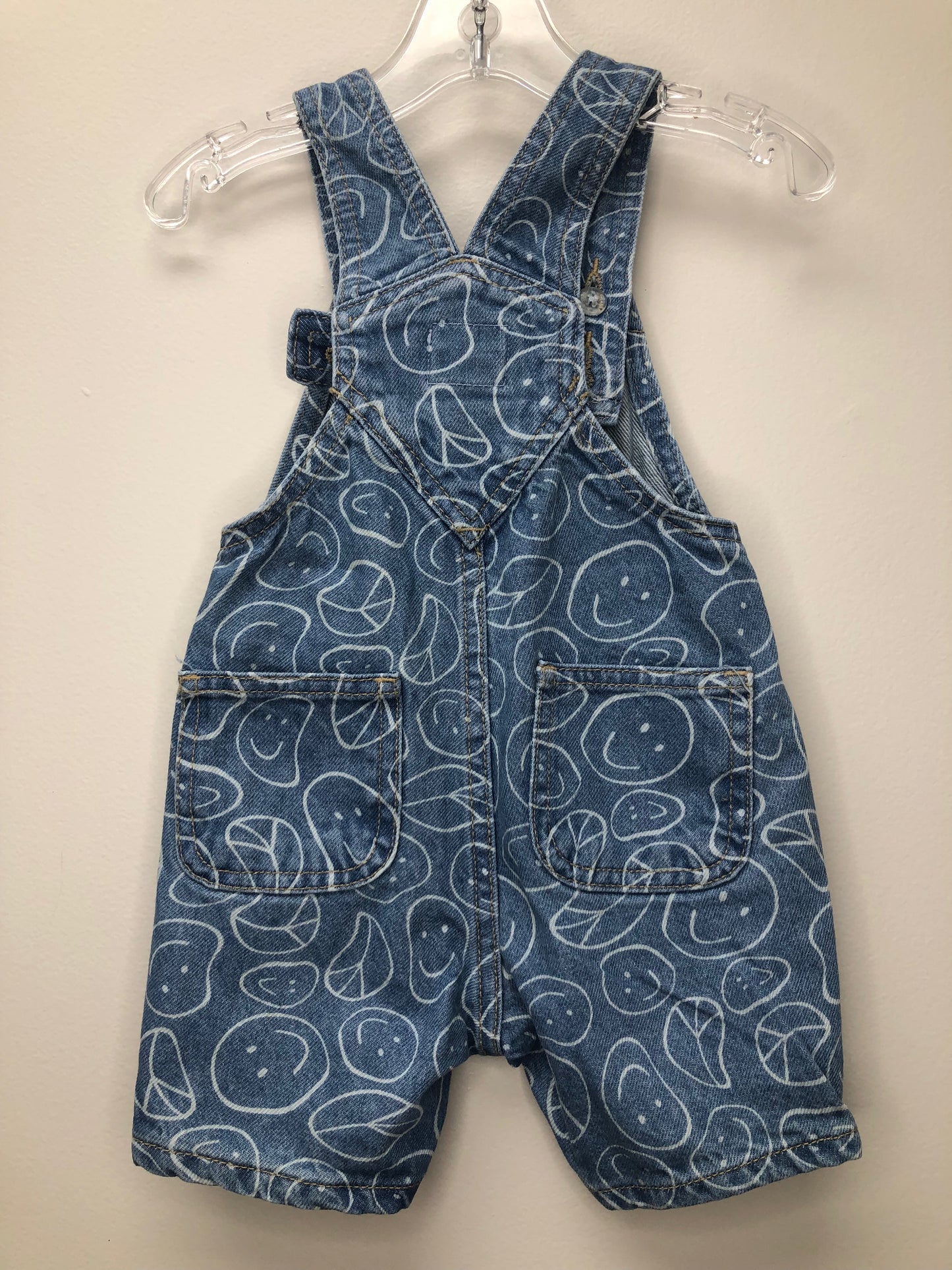 12-18m Old Navy NEW denim smiley Shortall