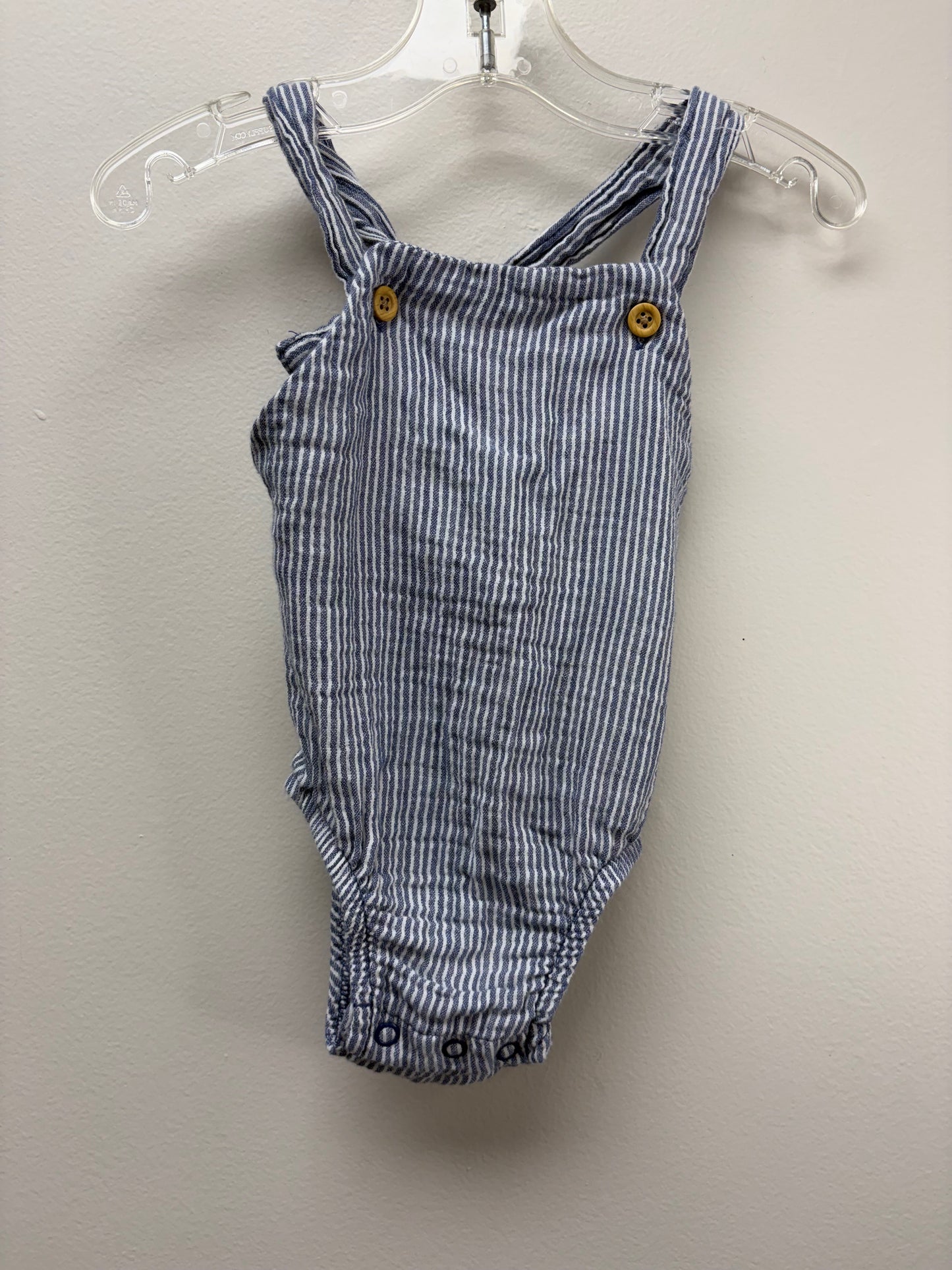 6m Carter's white stripe Romper