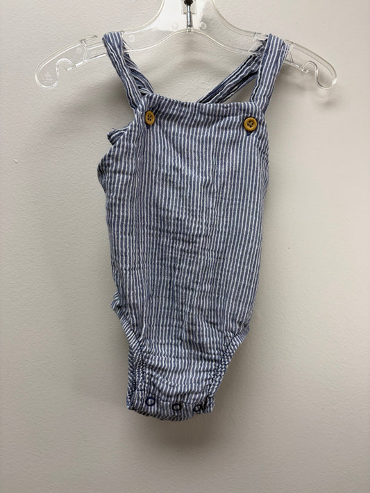 6m Carter's white stripe Romper