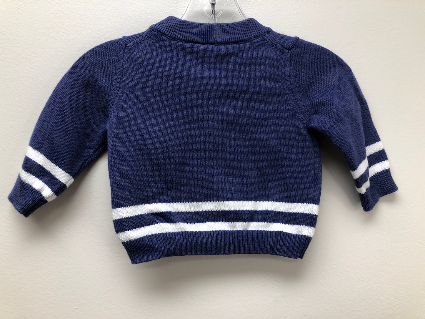 Newborn Janie and Jack navy buttons Sweater