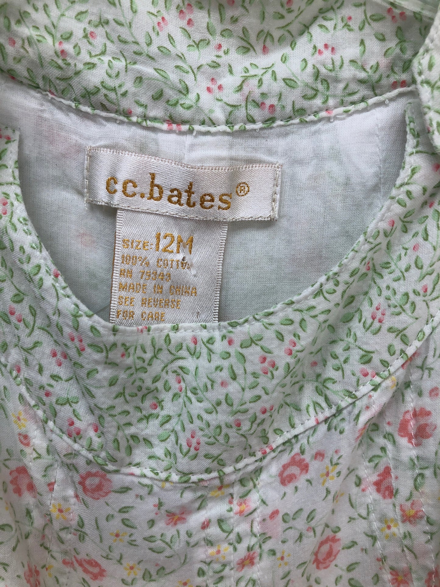 12 Months CC Bates white floral Dress