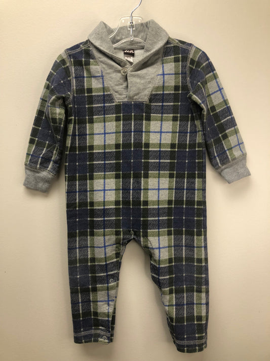 12-18m tea blue plaid 1 PC Ensemble