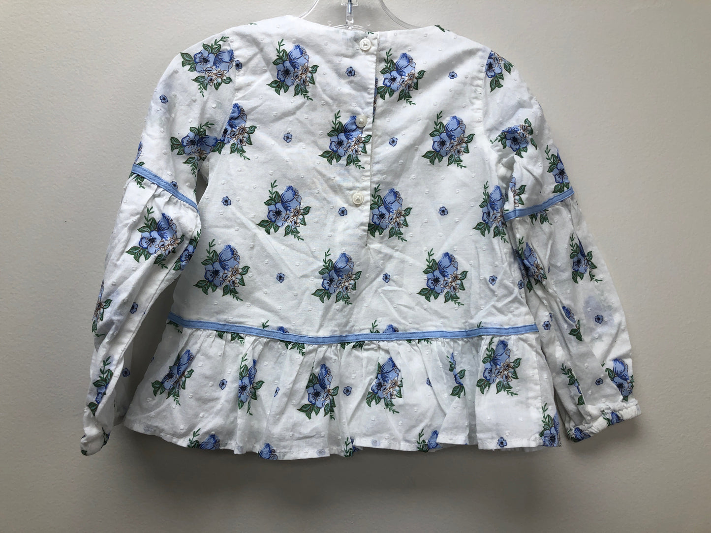 3 Janie and Jack white floral Shirt