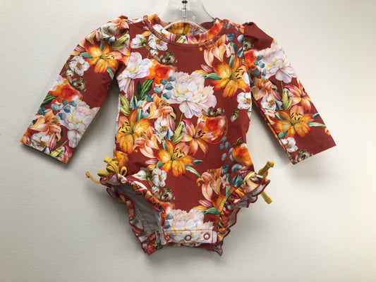 3-6 Months Posh Peanut rust floral Swimwear