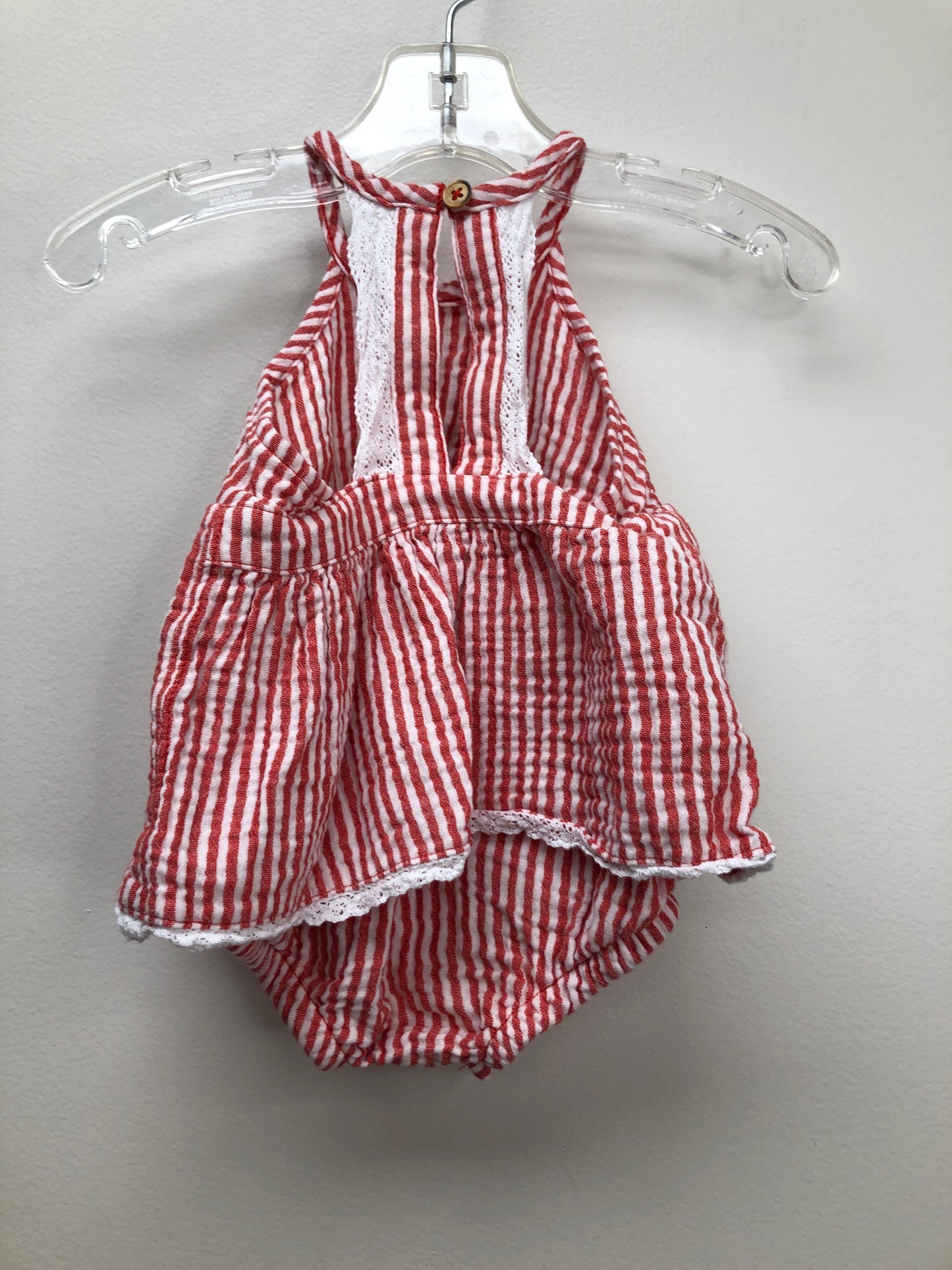 0-3m Cat & Jack red stripe Romper