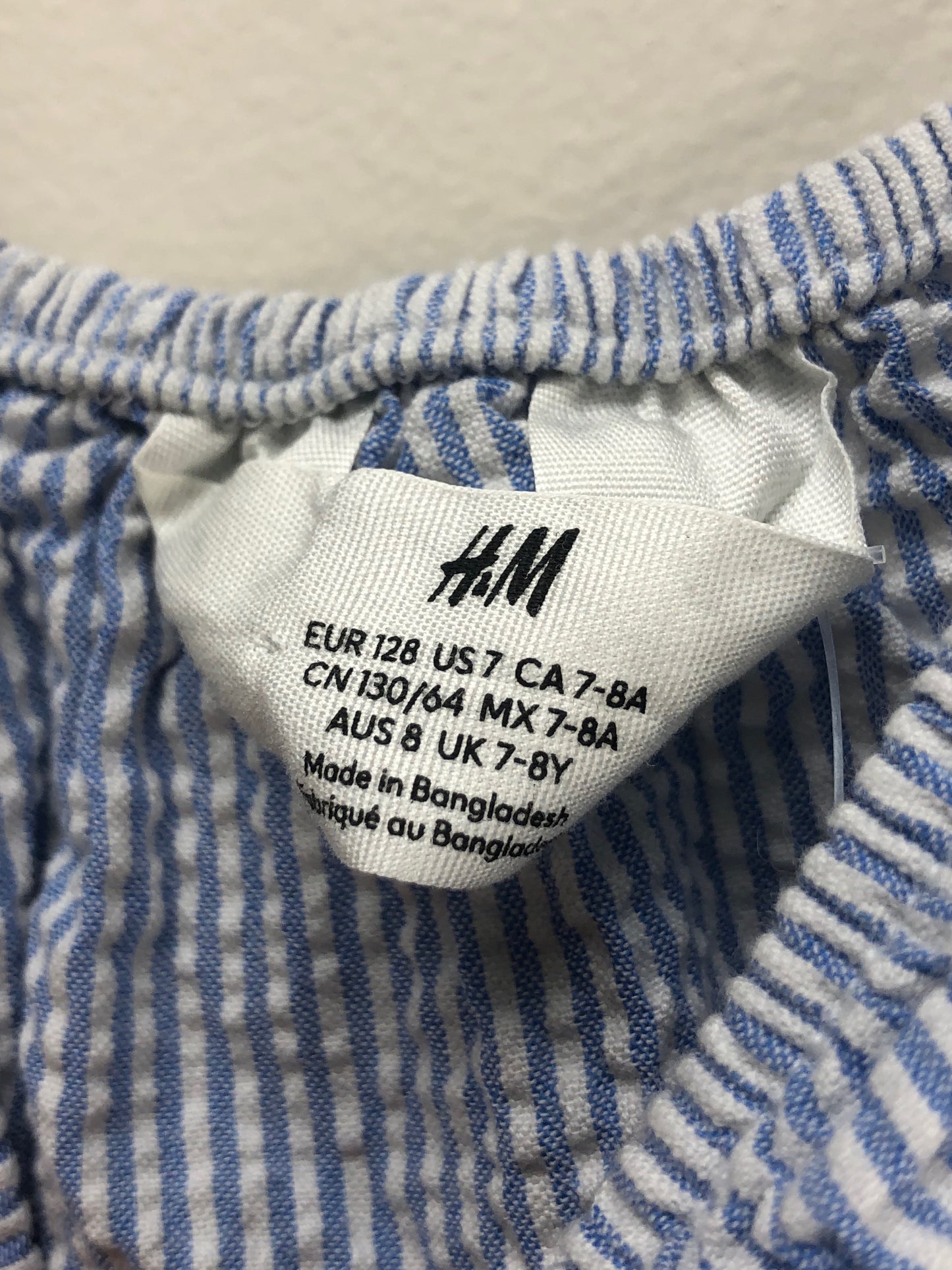 size 7 H&M blue stripe Dress