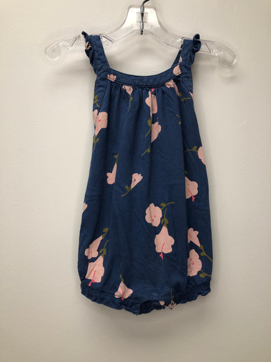 18-24m tea navy floral Romper
