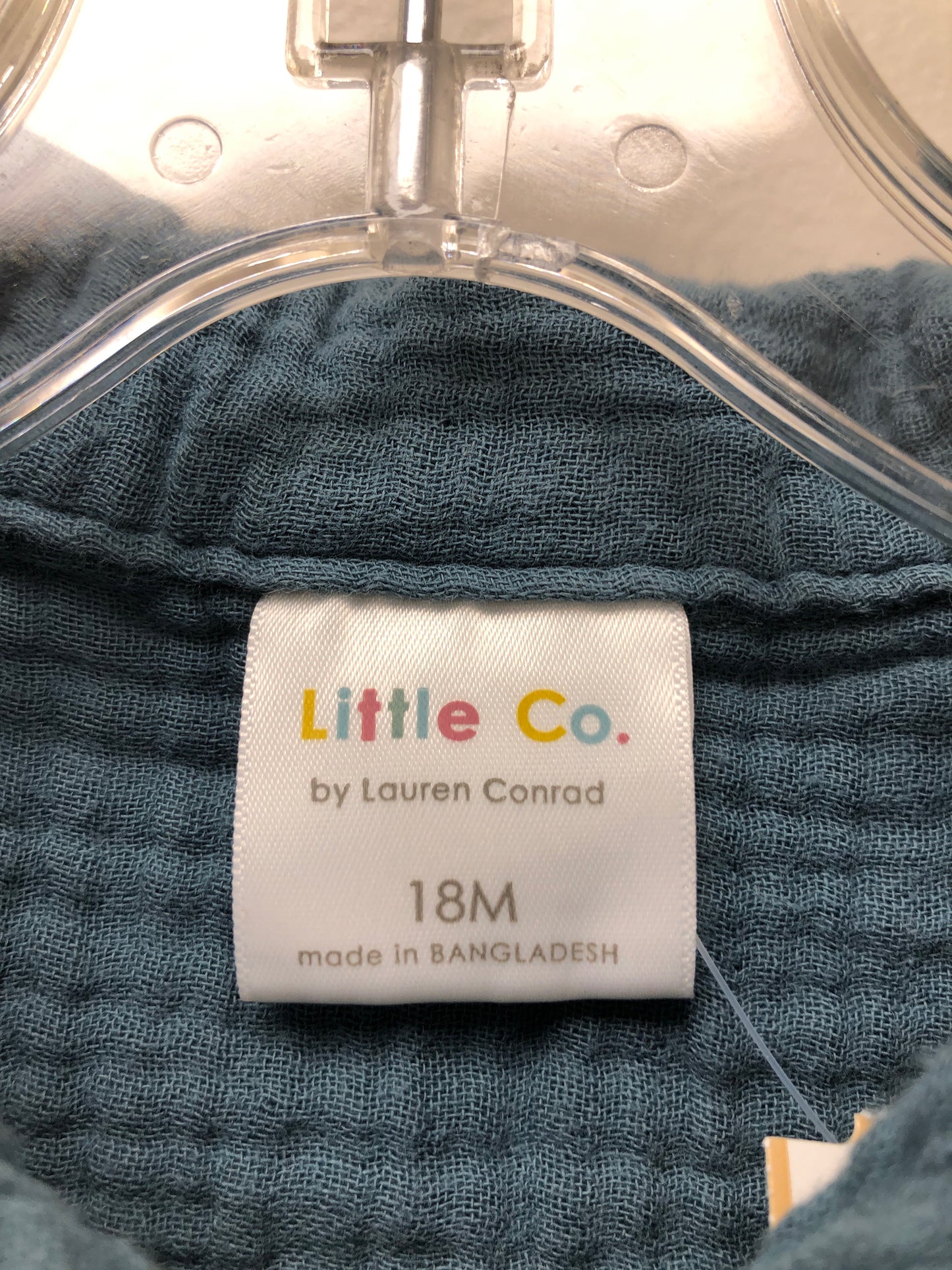 18 months Little Co. blue muslin Shirt