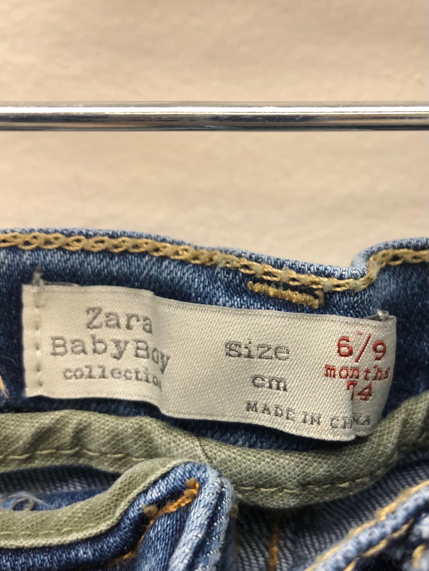 Zara Child Size 6 Months blue Jeans