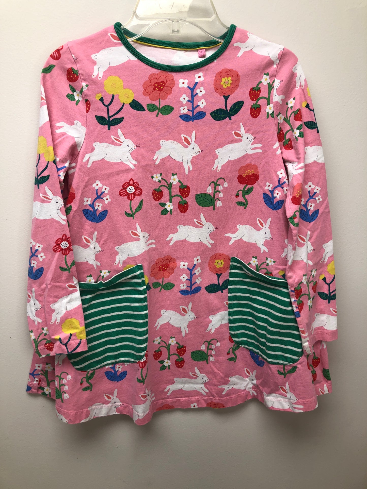 9-10 Mini Boden pink Bunnies Dress