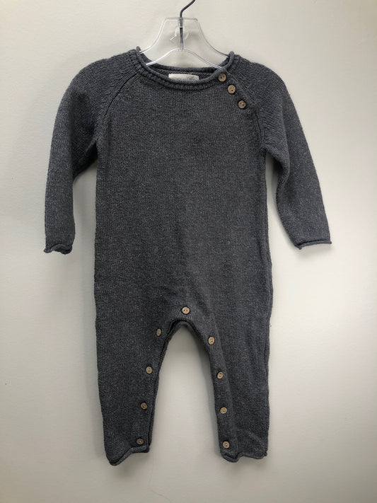 12-18 Months Quincy Mae grey knit Romper