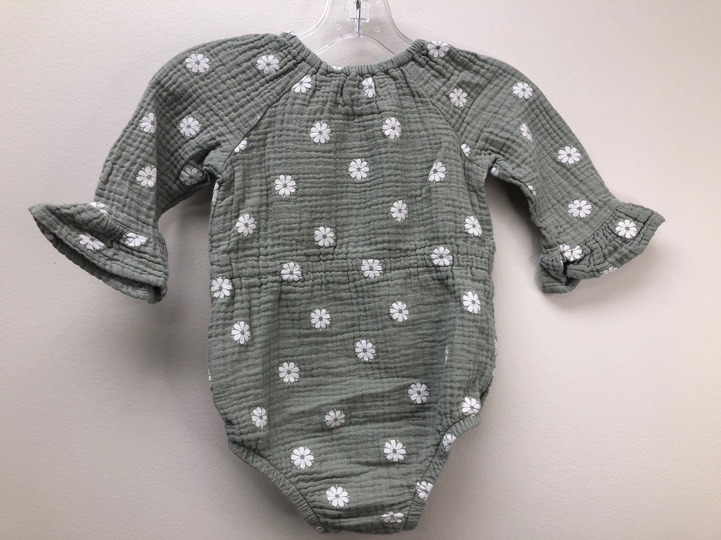 6-9 Months Grayson Mini green floral Romper