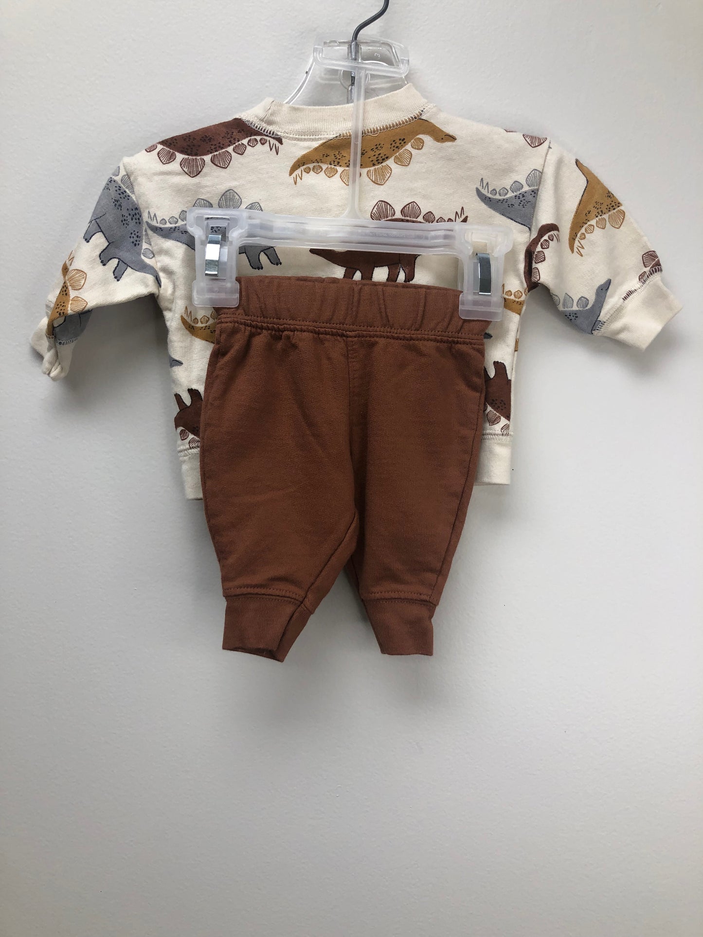 NB Carter's cream dinosaur 2 PC Ensembles