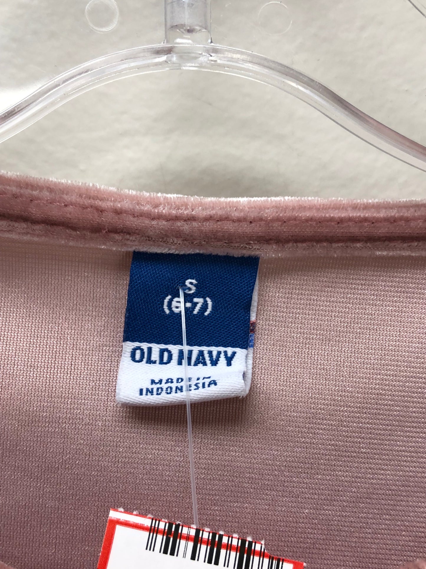 6/7 Old Navy pink Velvet Dress