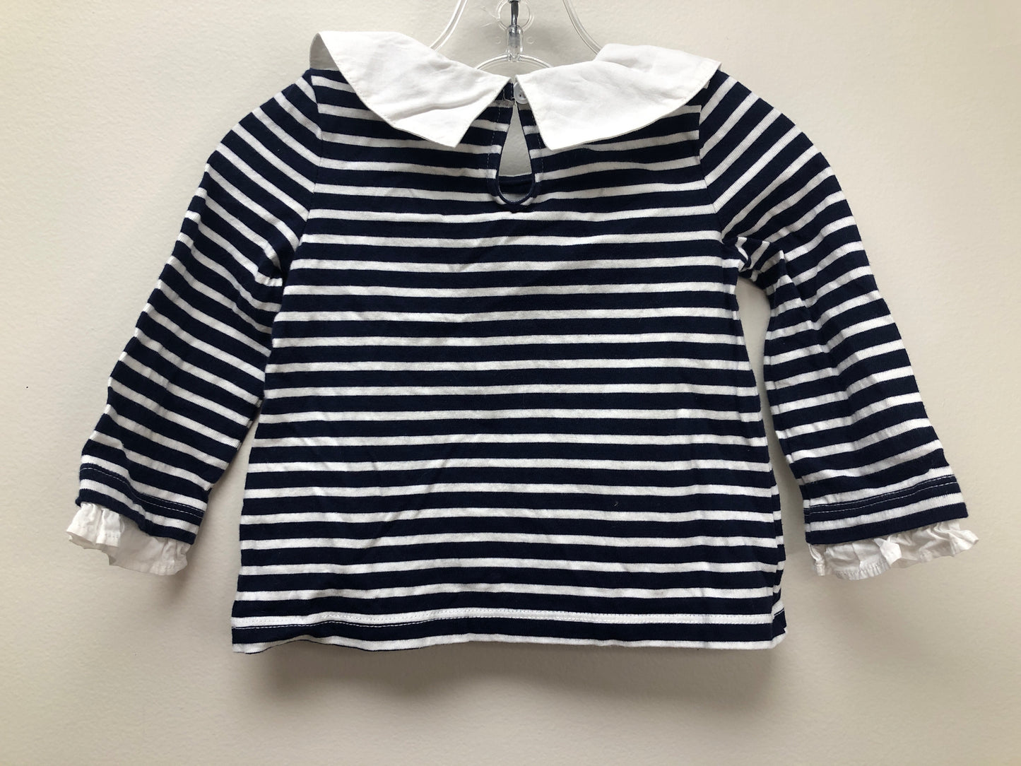 Janie and Jack Child Size 12 Months navy stripe Shirt