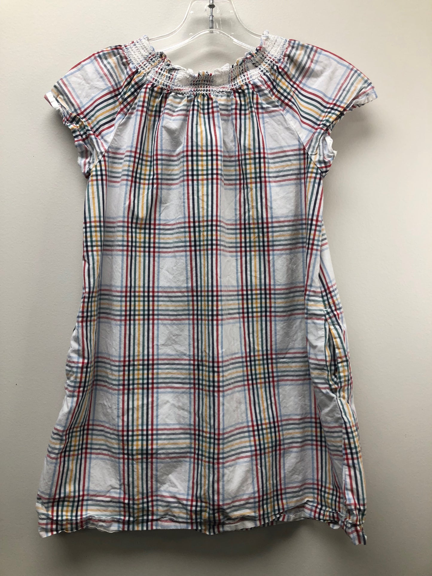 8 Hanna Andersson white plaid Dress
