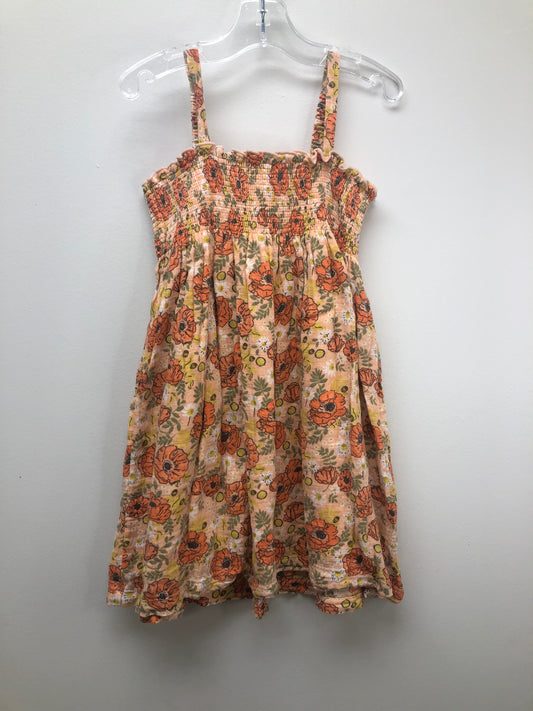 6 Angel Dear orange floral Dress