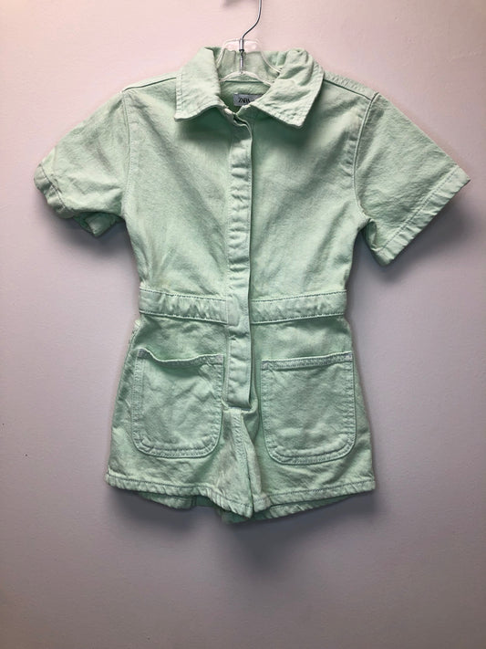 6 Zara green denim Romper
