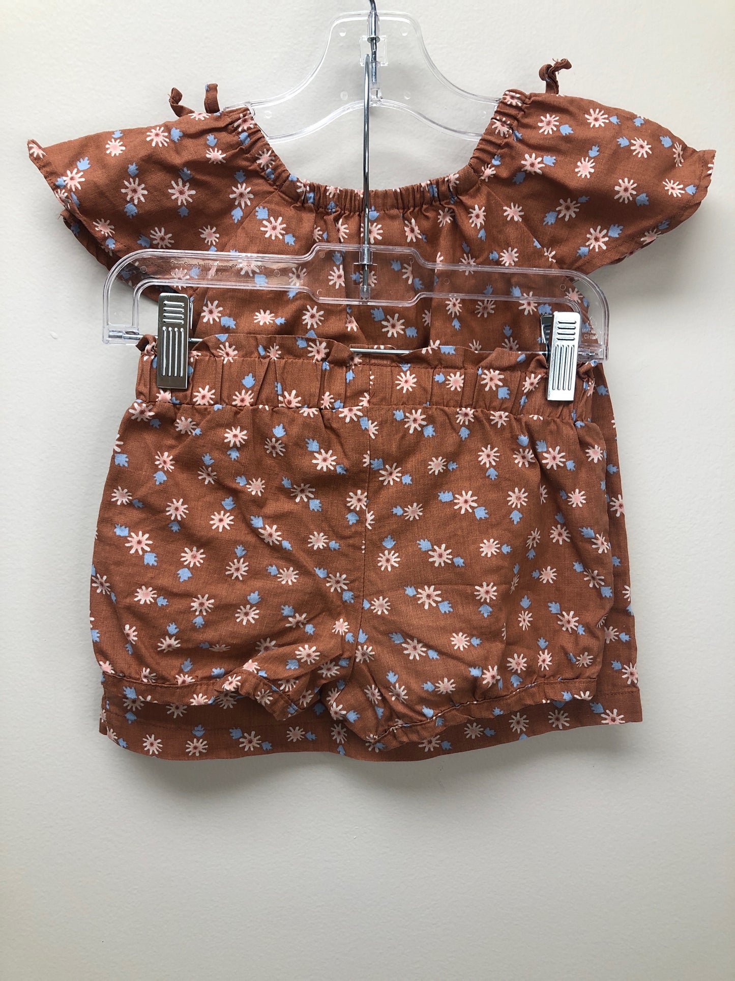 24m Carter's rust floral Shirt