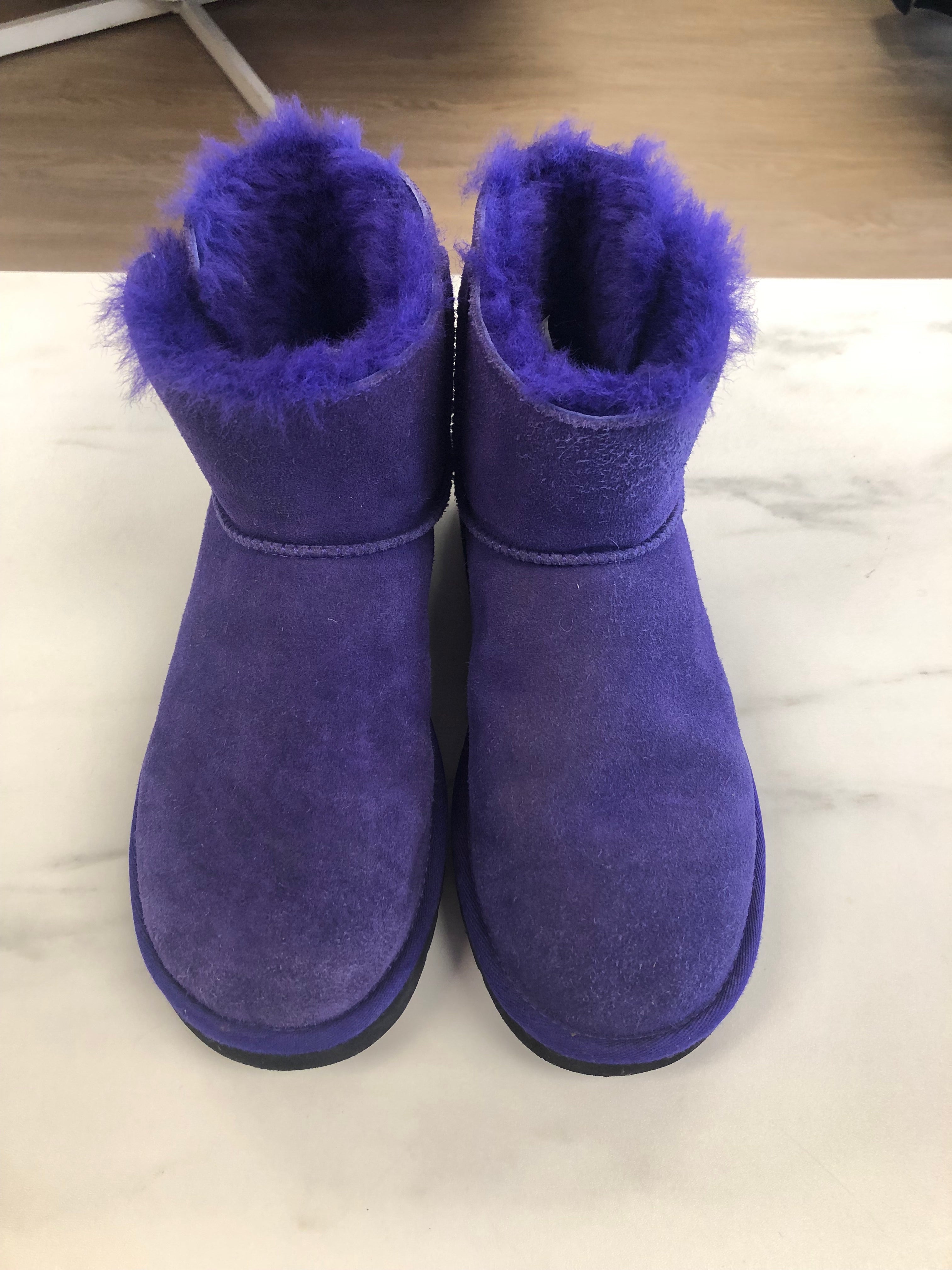 Purple fashion booties shoes