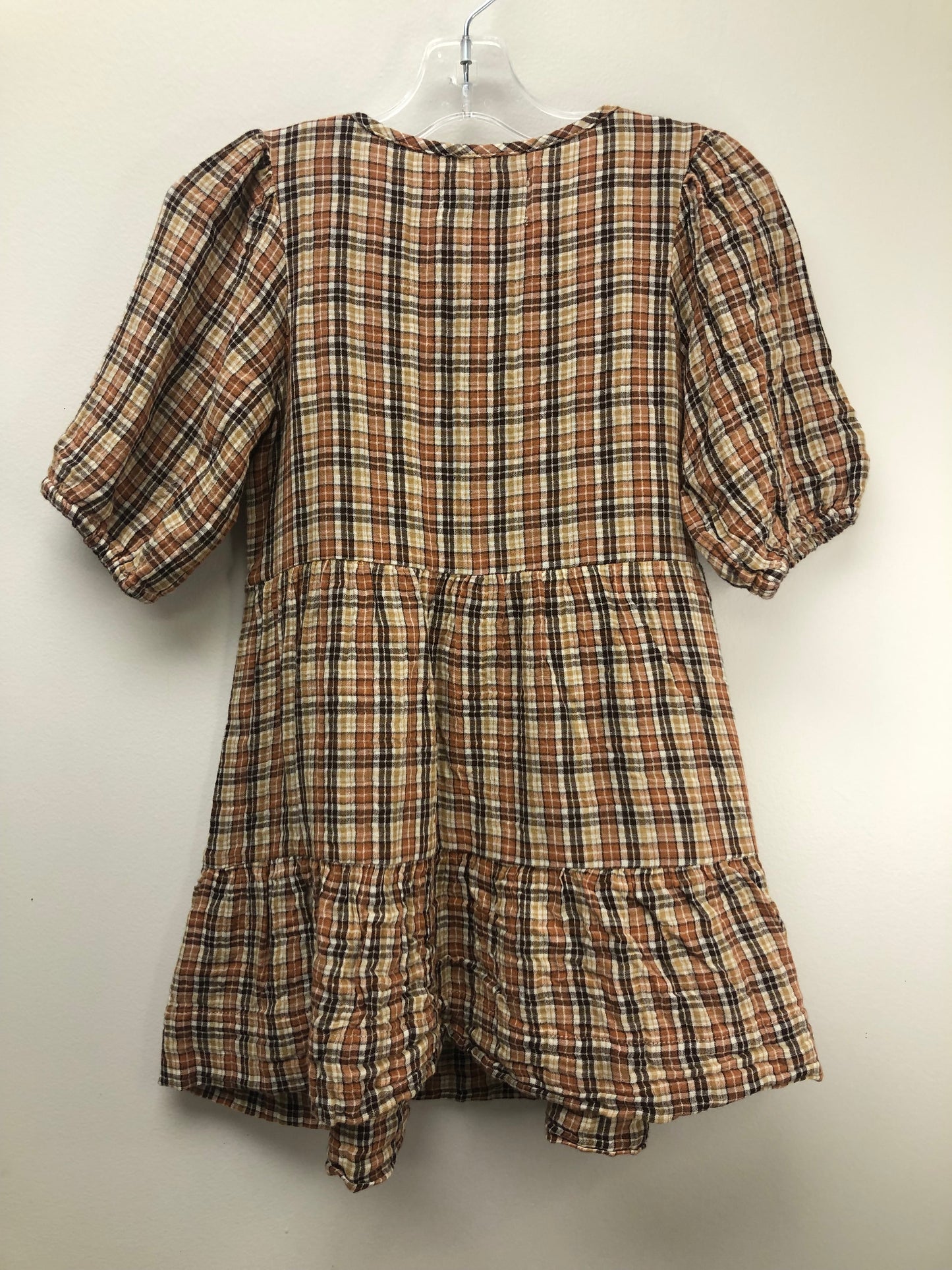 6/7 Old Navy brown plaid Dress
