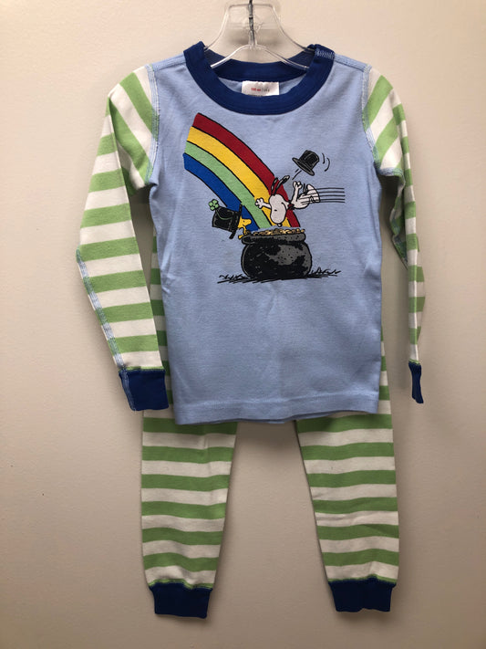 4 Hanna Andersson blue Peanuts Pajamas