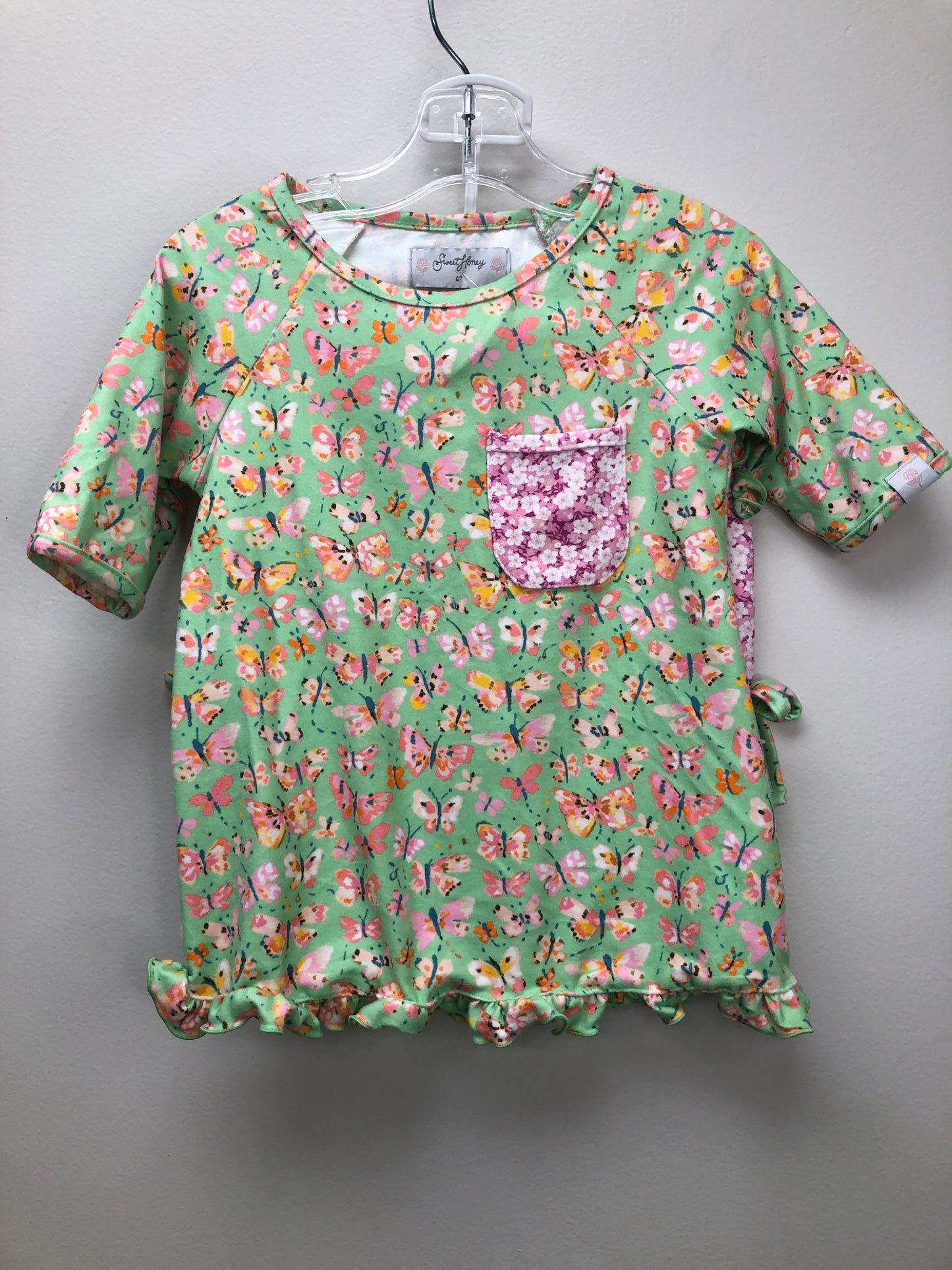 4T Sweet Honey Clothing Co. green butterflies 2 PC Ensembles