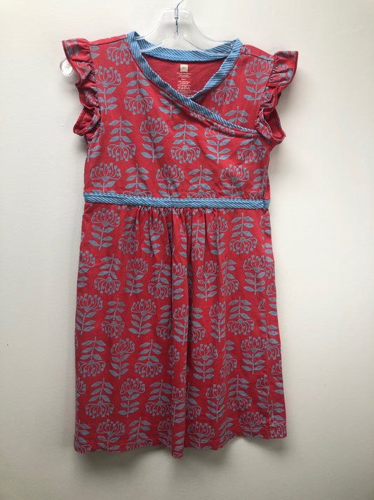 7 tea red floral Dress