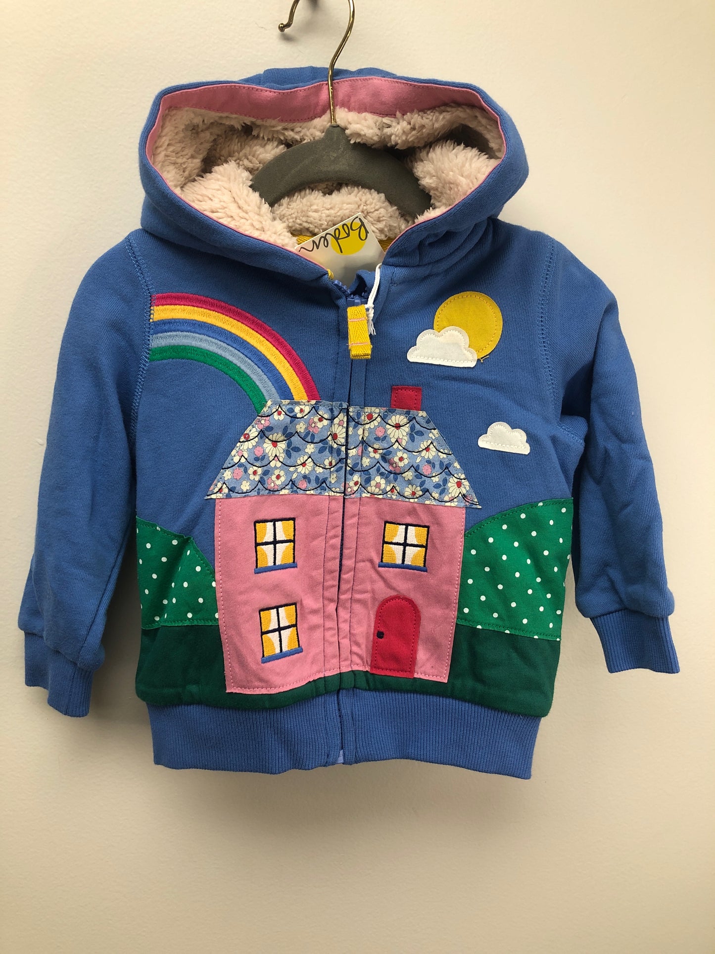 6-12 Months Baby Boden blue house Sweatshirt