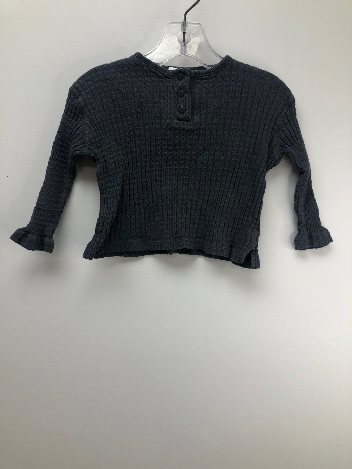 Zara Child Size 9 Months charcoal long sleeve Shirt
