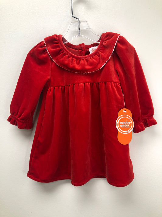6-9 Months Wonder Nation red Velvet Dress